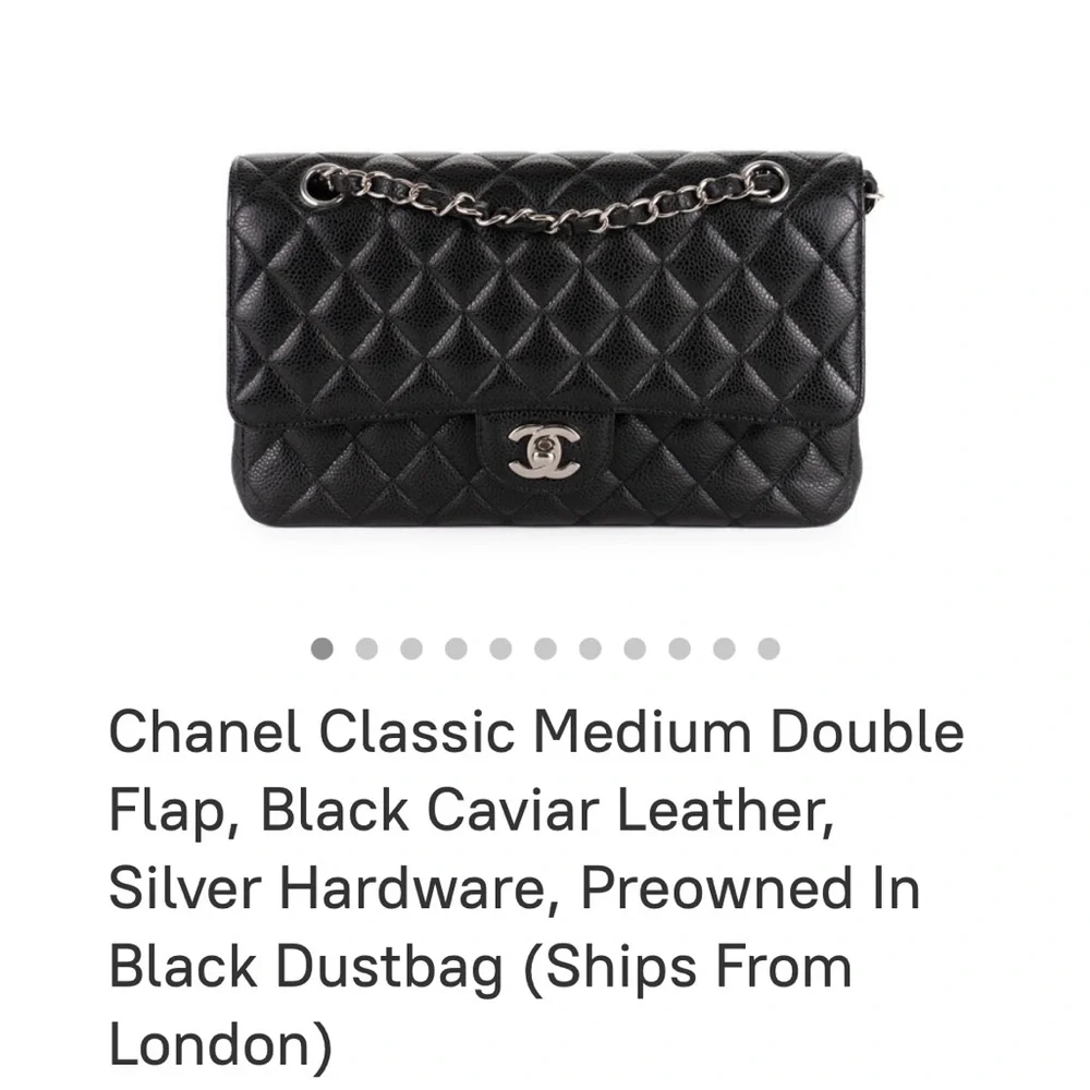Chanel Medium Classic Flap with Silver Hardware- Used - Picture 7 of 13